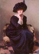 Lilla Cabot Perry The Black Hat, Spain oil painting artist